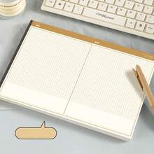 3/5 件 B5 纸和网格记事本可撕，高端 Ins 风格设计，布局简洁，耐用纸张适合学习和办公使用 - 适合学生和办公室工作人员，任务管理 | 现代网格图案 | 易撕页，网格笔记本 - 均碼 - 查看 10