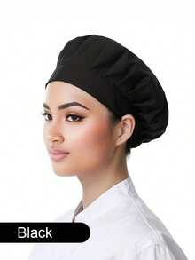1pc Adjustable Elastic Chef Hat, Unisex Cooking Cap, Oil-Proof Work Hat, Dust-Proof Hair Cover, Suitable For Restaurant, Factory, Kitchen, Cooking, Hair Protection, Workshop, Food Service, Mother's Day Gift - Multicolor - View 9