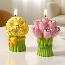 Tulip & Lily Flower Wax Candle Resin Mold - Resin Casting Silicone Mold For Home Decor And Candle Making