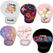 Mouse Pad Wrist Support, Ergonomic Mouse Pad With Wrist Rest, Comfortable Mouse Pad With Smooth Wrist Rest, Suitable For Non Slip Base, Computer, Laptop, Office And Home