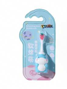 1 szt. szczoteczka do zębów dla dzieci z miękkim włosiem i kreskówkową, uroczą wydrą, szczoteczka do zębów dla niemowląt 0-3 lat, szczoteczka do zębów dla dzieci 3-6 lat, szczoteczka do zębów dostosowana do wieku, dokładne czyszczenie i usuwanie plam, szczoteczka do nauki szczoteczki dla niemowląt