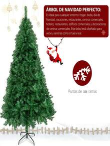 Albero di Natale verde di lusso, albero di Natale in plastica senza luci, adatto per uso domestico e commerciale, facile da montare, senza elettricità richiesta, perfetto per decorazioni di Ognissanti, Natale e Capodanno, fascino festivo per decorazioni natalizie per la casa, regali di Natale, decorazioni natalizie