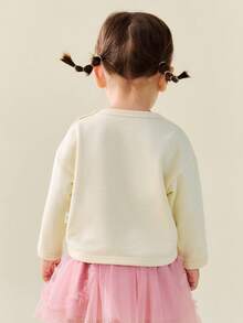 mini bala 女童弹力运动衫 柔软耐穿舒适圆领长袖秋季上衣