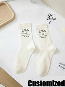 Personalized Groomsmen Socks, Personalized Custom Black Socks Customized Crew Socks,Custom Face Socks, Couple Socks, Custom Wedding Party Gift, Formal Monogram Socks, Wedding Socks - A Luxurious Personalized Dress Sock Set, Groom To Be Wedding Day ,Engagement Decoration Bachelor Party Bach Weekend Groomsman Best Man Proposal Gift Father's Day Husband Dad Present, Unisex