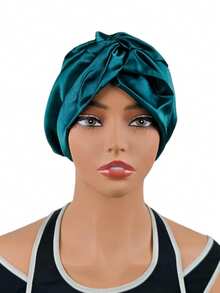 1/3pcs Adjustable Silk Satin Sleep Cap, Double Layer Design, Silk Hair Wrap, Suitable For Curly/Natural Braid/Straight Hair, Unisex Sleep Bonnet - Multicolor - View 8