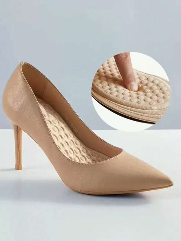 1 par de plantillas para tacones altos | Absorción de sudor | Forro antideslizante transpirable | Almohadillas supersuaves para la parte delantera del pie para tacones altos de mujer para prevenir el dolor de pies