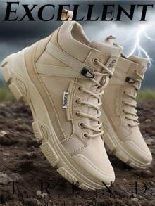 Giày thể thao thường ngày mới dành cho nam năm 2025, Giày bốt, Giày thể thao ngoài trời, Giày đi bộ đường dài, Khám phá, Xây dựng, Nông trại, Cao bồi, Đa năng - Màu Khaki - Xem 5