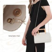 Straw Clutch Purses Women Summer Beach Bag Woven Evening Handbags Top Handle Shoulder Bag Vacation - 開始 - 查看 7