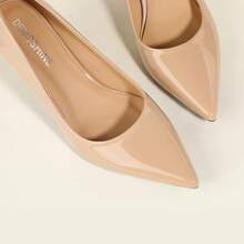 Women's Pumps Pointed Closed Toe Low Heels Dress Shoes For Work Business Office Wedding Casual 2.3 Inch-20256688 - Khỏa thân - Xem 5