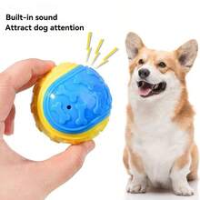1 Dog Toy Footprints Pattern Elastic Ball Toys, Used For Training And Interactive Pet Toys