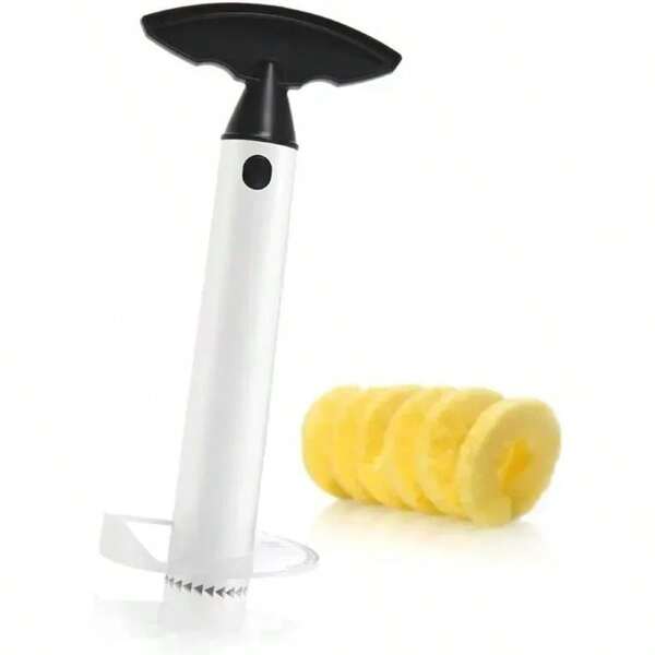 قطاعة أناناس بلاستيكية 3 في 1 لتقطيع الفاكهة والحلقات العشوائية اللون، ملحقات مطبخ