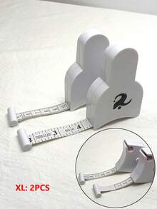 2PCS/1PC Tape Measure, 59.05 Inches In Length, Can Measure Waist Circumference, Chest Circumference, Arm Circumference, Leg Circumference, Abdominal Circumference And Head Circumference. There Are Scale Marks On Both Sides, And It Automatically Tightens/Retracts - White - View 5