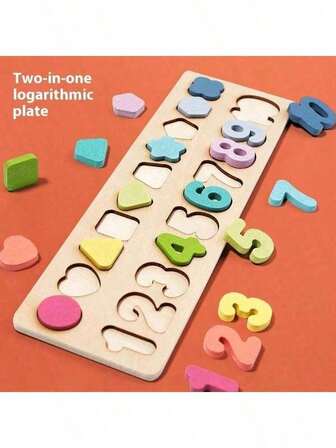 1Pc Montessori Wooden Educational Toys, Numeracy Board Multi-Functional Teaching Aids, Early Learning Cognitive Board, Parent-Child Interactive Educational Toys, Christmas Thanksgiving Halloween Gifts For Children ﻿((The Colors Of Numbers And Graphics Are Random))(The Size Of The Product Is Indicated In The Picture, You Can Take A Look At The Product Size)