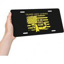 Childhood Cancer Awareness License Plate Aluminum License Plate Decorative License Plate License Plate Cover