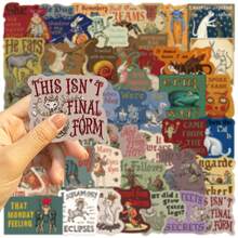 50PCS Medieval Weird Abstract Stickers Aesthetics Stickers Scrapbooking, Diary, Bumper, Skateboard, Water Bottle, Cartoon, Hard Hat, Car Stickers And Decals