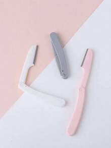 3pcs Facial Razors For Women Face,Eyebrow Razor, Dermaplane Razors, Face Shavers,Dermaplaning Tool Peach Fuzz Remover For Folding Travel Face(Color Random) - Multicolor - View 6