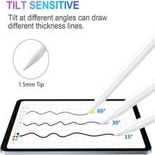 适用于苹果设备的触控笔，兼容 iPad 2018-2025，兼容 Apple Pencil，电池续航时间长，支持 USB-C 快速充电，具备倾斜和防误触功能，兼容 iPad 6-11 代、iPad Pro 11/12.9/M4、iPad Air 3/4/5/M2/M3、iPad mini 5/6/7 – 白色，是送给母亲、家人、朋友、孩子、生日、节日手机的理想礼物。 - 白色 - 查看 2