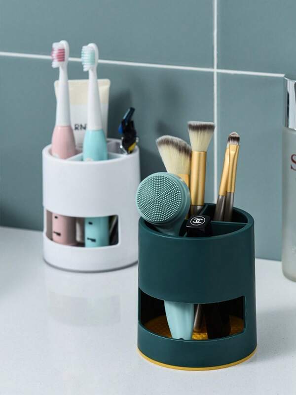 مطبخ سكين وشوكة حامل عيدان، حامل فرشاة الأسنان للحمام، حامل فرشاة الأسنان للحمام، صندوق تخزين حمام مستقل على الطاولة، صندوق تخزين حمام مستقل على الطاولة، رف تخزين متعدد الاستخدامات لفرشاة الأسنان ومعجون الأسنان، حامل فرشاة المكياج والحلاقة، اكسسوارات الحمام