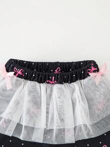 Celana panjang berpotongan lebar dengan motif kupu-kupu yang modis dan imut ini memiliki desain pinggang elastis, dipadukan dengan trim rumbai jala 3D, lembut dan nyaman, kasual dan serbaguna, cocok untuk aktivitas luar ruangan, sekolah, liburan, pesta, lari, bersepeda, dan pakaian sehari-hari di musim gugur dan musim dingin. - Hitam - View 3