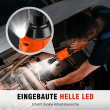 HSHa Akku-Elektro-Ratschenschlüssel, Power-Ratschenschlüssel-Set mit 2 Akkus, 7 Steckschlüsseleinsätzen, Reparaturwerkzeug für Autoreifen, Autozubehör, Heimwerkerarbeiten