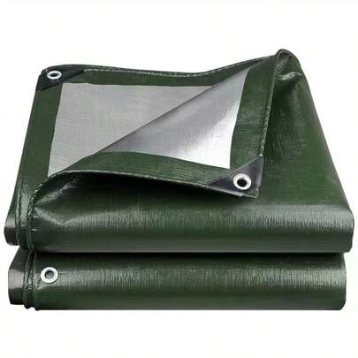 1 pieza Lona impermeable extra gruesa - Lona resistente a la lluvia y al sol con protección UV, resistente al desgarro, bordes reforzados, ojales de metal - Adecuada para protección solar al aire uso agrícola, regalo perfecto de Navidad, regalo ideal de Año Nuevo