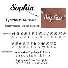 Customized Stainless Steel Name Necklace - Personalized Cursive/Handwritten Font, Handmade Jewelry Gift For Women, Mother's Day, Birthday, Christmas - Casual Wear, Multi-Occasion Jewelry, Customized Name Necklace, Special Occasion Accessory