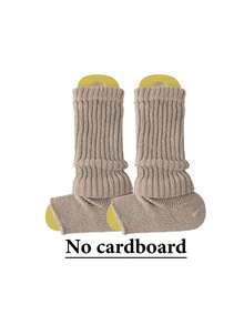 1 Pair Vertical Striped Knit Leg Warmers, Personalized Subculture Y2K Style