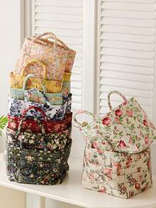 1 Stück Ditsy Blumen Baby Windel Aufbewahrungskorb, tragbar & faltbar, ideal zum Aufbewahren von Windeln, Spielsachen & Zubehör, unverzichtbar für Babys Reisen