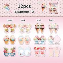 12 Sheets Happiness Cafe Vintage Style Food Creative DIY Scrapbooking Decorative Paper