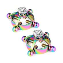 2 chiếc nhẫn núm vú giả cho nữ, đồ trang sức cơ thể, phụ kiện xỏ khuyên - 1 cặp vòng núm vú - Xem 23