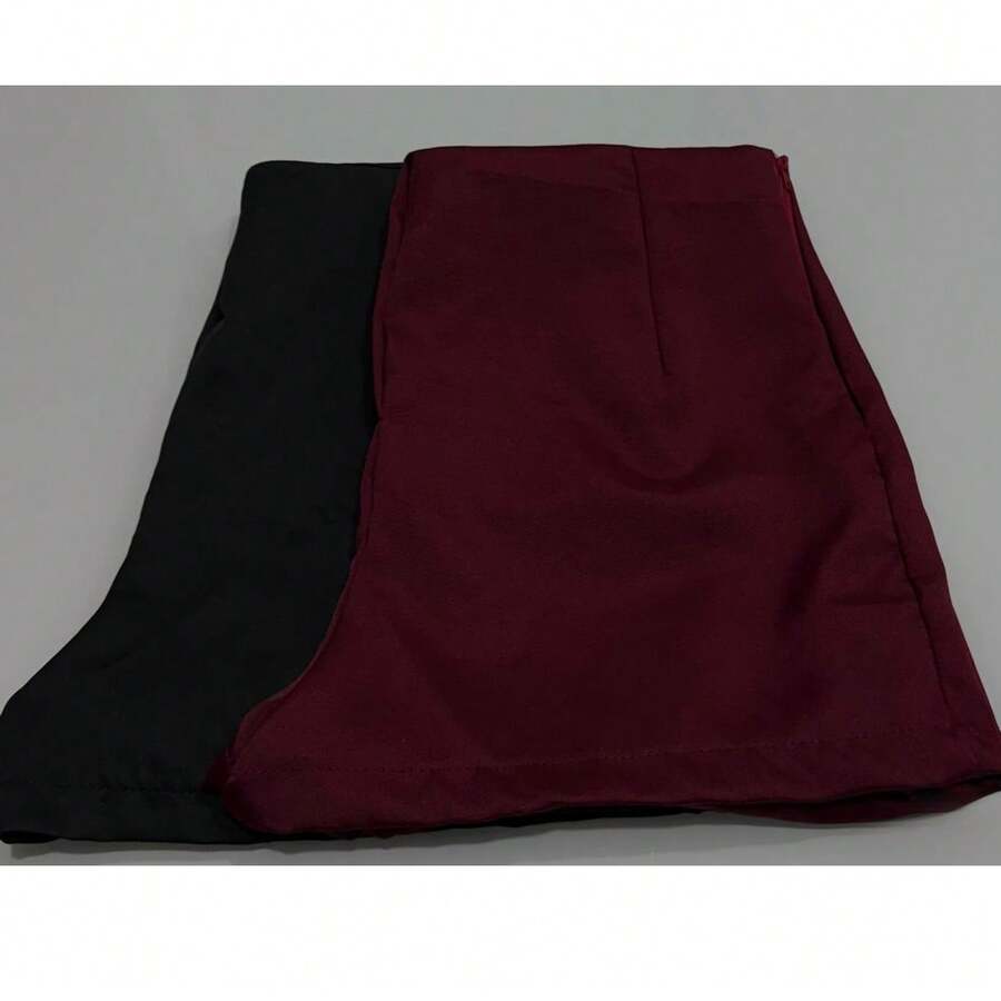 New Fashion 2025 Tailored Social Shorts Kit - 黑葡萄酒 - 查看 1
