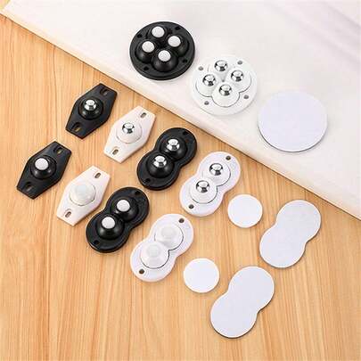 4pcs Swivel Casters Wheels, Adhesive Roller Furniture Casters, Quiet Movable Small Wheels For Furniture And Appliances
