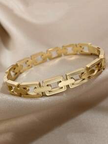Bộ trang sức vòng tay bằng thép không gỉ mạ vàng 18K sang trọng, thanh lịch, tối giản dành cho nữ, thích hợp làm quà tặng hàng ngày, dự tiệc, Ngày của Mẹ, Ngày Valentine, kỳ nghỉ, lễ hội âm nhạc. - Nhiều màu - Xem 5
