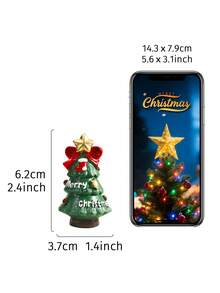 1 طقم ديكور عيد الميلاد - شجرة عيد الميلاد، بابا نويل، رجل الثلج، رنة، مصنوع من المواد الراتنجية، بطراز كرتوني، مناسب لمكتب، خزانة العرض، مطعم، مدفأة، طاولة الطعام وغيرها من مشاهد ديكور المنزل، ديكورات غرفة عيد الميلاد، ديكور الشتاء