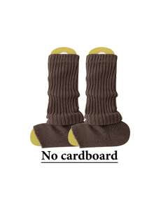 1 Pair Vertical Striped Knit Leg Warmers, Personalized Subculture Y2K Style