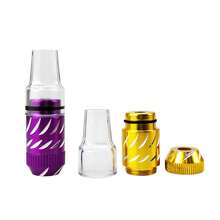 1pc Random Color Metal And Acrylic Mini Nipple Tube Portable Cigarette Smoking Accessory With Mouthpiece,Mini One Metal Tobacco Portable Smoking Pipe,For Party Favors,Christmas,Mother's Day,Father's Day Gifts, Back-To-School Supplies - 彩色 - 查看 8