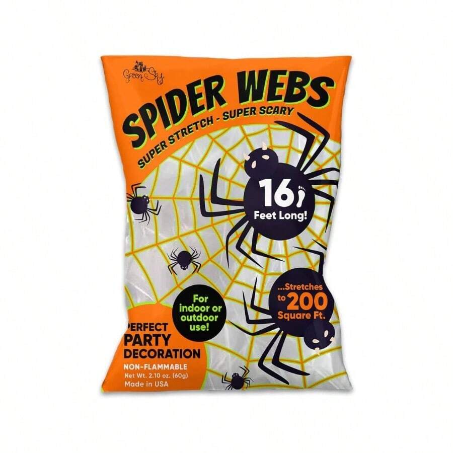 Telaraa, 200 pies cuadrados, decoraciones de Halloween, telaraas 200 pies cuadrados - inicial - Ver 1