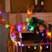 Cadena de Luces LED Marroqu, Guirnalda Luces por USB, 6 Metros de Longitud Total, 40 LEDs Cadena de Luces de Color, Impermeable IP65 Cadena de Luces Decorativas para Exterior, Interior - Multicolor - Ver 6