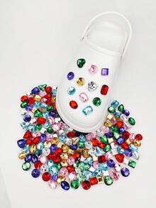 30 Pieces Random Style Shiny Y Acrylic Rhinestone Shoe Accessories - Multicolor - View 8