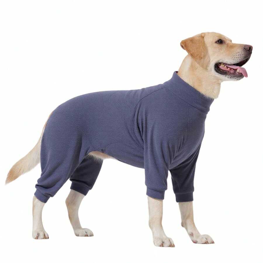 Fleece Coat For Small Medium Dogs, Pullover Pajamas Jumpsuit Bodysuit With Legs, Pet Windproof Warm Cold Weather Jacket Full Body Vest Cozy Snowsuit Apparel Outfit Clothes