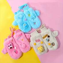 Pixar Series Furry Carnival DIY Adult Warm Gloves Thick Gloves Neck Cover Full Finger Mitten Thermal Lined Windproof Antifreeze Full Finger Gloves