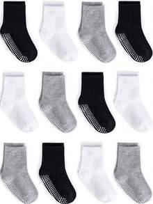 Infant, Toddler, Kids Boys & Girls Anti-Slip Ankle Socks - Multicolor - View 13