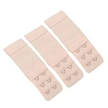 Bộ 3 miếng nối dài dây áo ngực cho nữ, có thể điều chỉnh, chất liệu nylon co giãn, dùng cho 2-4 móc, dây nối dài mềm mại cho đồ lót. Phụ kiện đồ lót. - Móc áo ngực - Xem 2