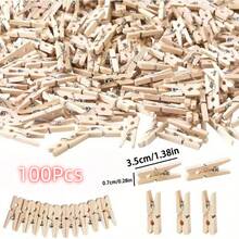 10/30/50/80/100/150/200Pcs Mini Clothes Peg, Small Wooden Clothes Peg, Clothes Peg For Drying Clothes, Clothes Peg For DIY Photo Craft Projects