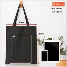 Bolso plegable de lona de algodón para comestibles, bolso de mano de tela portátil, organizador de tela, bolsa de compras con características de almacenamiento, Color negro G9KN - 33x36-gris-cremallera - Ver 3