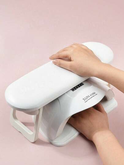 Reposabrazos plegable para manicura, almohadilla de descanso para manos con cojín suave para técnicos de uñas, soporte para descanso de manos con estilo macaron para arte de uñas acrílicas, soporte portátil para manos de acrílico con cuero PU, almohada reposabrazos para esmalte de gel, suministros profesionales para uñas para uso en mesa de manicura y salón de belleza en el hogar, ideal para artistas de uñas, técnicos de belleza, entusiastas del bricolaje y principiantes en el cuidado de las uñas.