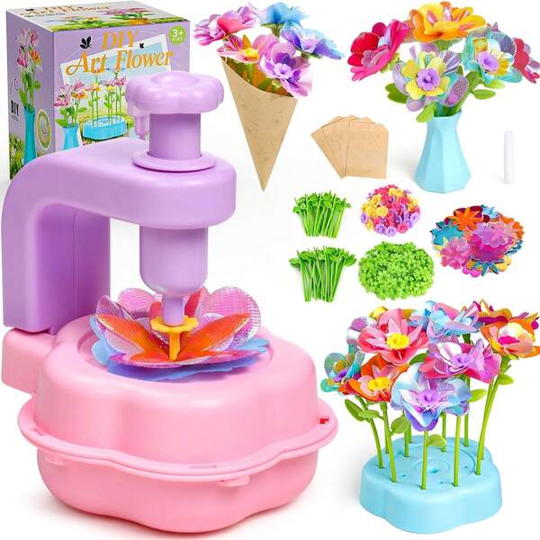 Set di giocattoli fai-da-te per fiori d'arte con accessori extra, kit di attività artistiche e artigianali per bambini dai 3 ai 12 anni, profumo di fiori in tessuto per bambini, regali di compleanno per bambine di 3, 4, 5, 6, 7, 8, 9, 10, 11 e 12 anni, lavoretti di fiori per bambini dai 4 agli 8 anni: aggiornamento dei giocattoli per profumo di fiori in tessuto fai-da-te, giocattoli fai-da-te per ragazze di età 6-8 anni, regali educativi creativi di Natale e compleanno per bambine di 3, 4, 5, 6, 7, 8 e 9 anni