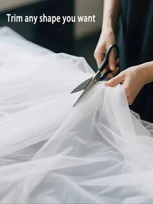 1pc Tulle Fabric For Wedding Dress Headpiece, Handmade Sewing Material, Suitable For Wedding Decoration, Party, Birthday, Home Decor, Outdoor