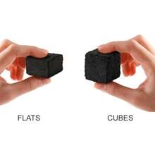 Coconut Charcoal Incense Hookah Shisha Narguile Coal Coconut Shell Briquette Coals 250G 18 Pieces 25x25x25mm Cube Black SK250CP