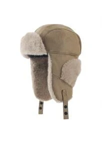 قبعة أذن مبطنة بالفرو من جلد البولي يوريثان سميكة مقاومة للرياح، قبعة طيار دافئة متعددة الوظائف، هدية أنيقة للخارج والدراجات والتزلج في فصل الخريف